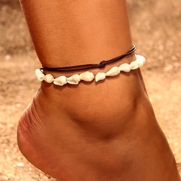 🔴𝟱/$𝟭𝟱🔴𝗖𝗟𝗘𝗔𝗥𝗔𝗡𝗖𝗘 Seashell Anklet NEW - Picture 4 of 10